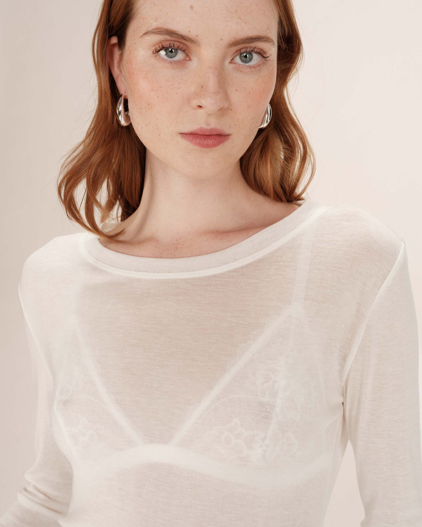 TONI IVORYSHEER JERSEY TOP