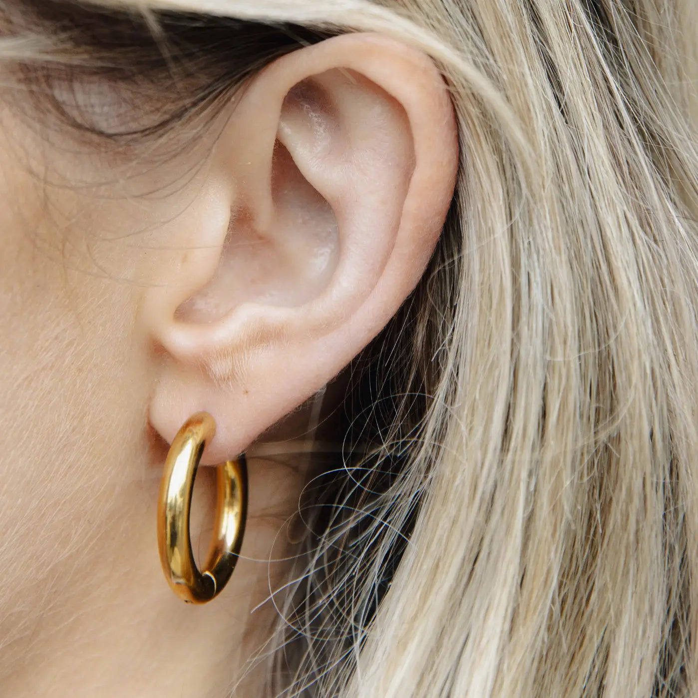 Gold Bold Hoop Earrings