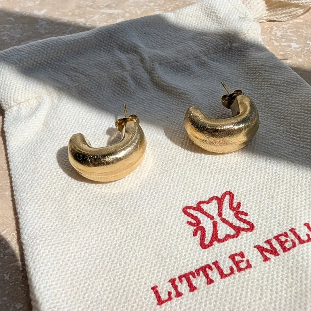 Everyday Gold Midi Brushed Earrings