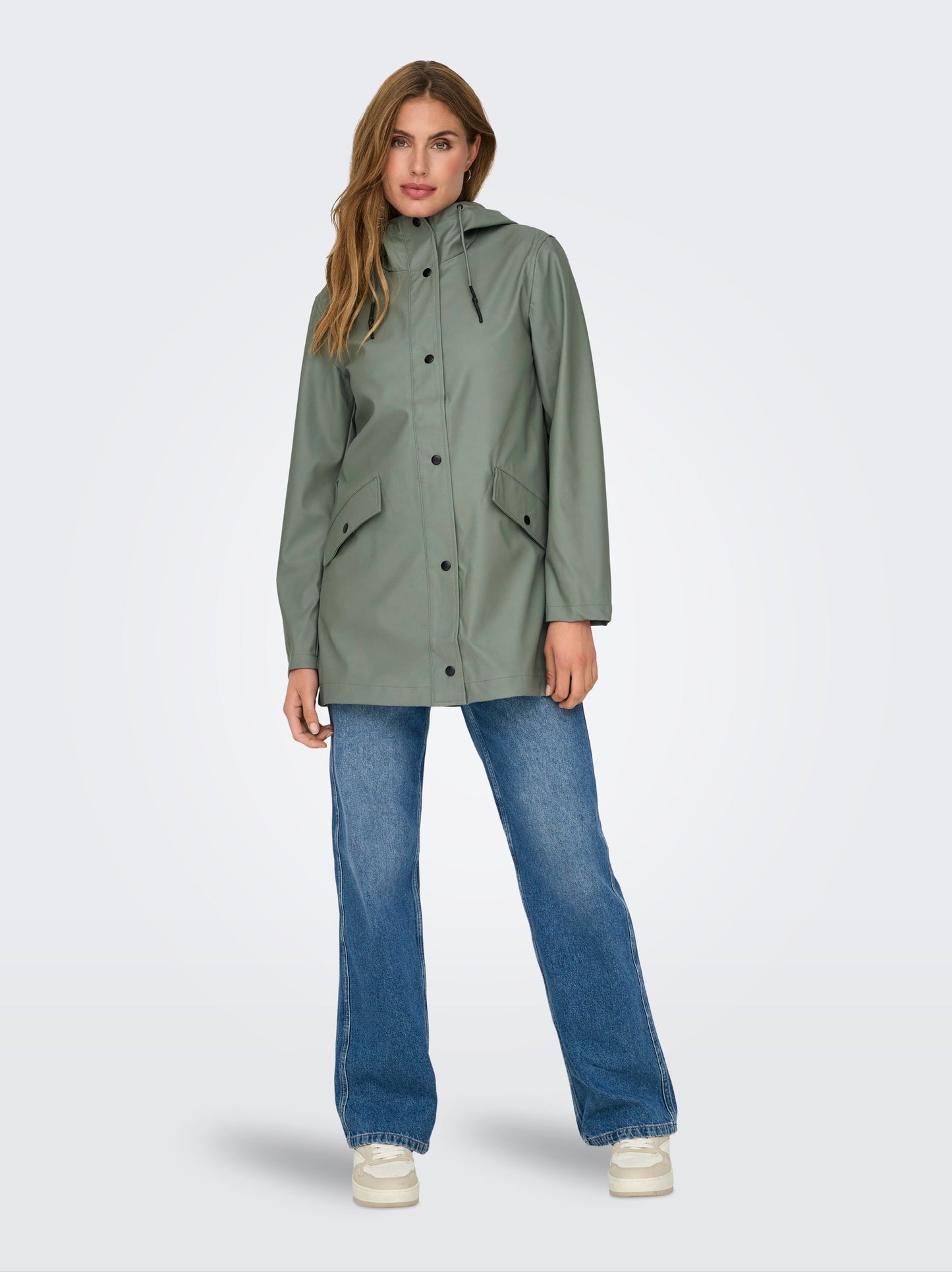 ONLELISA RAINCOAT AGAVE GREEN