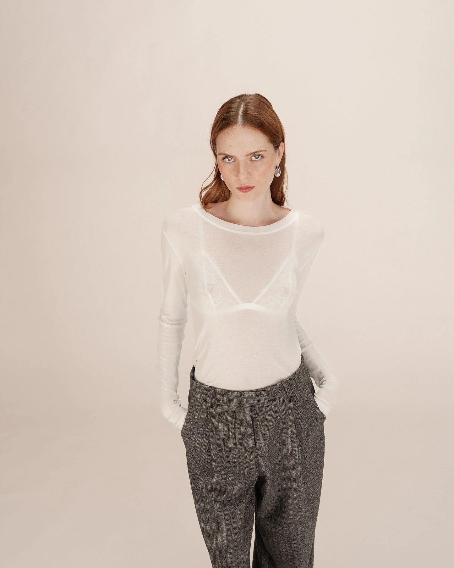 TONI IVORYSHEER JERSEY TOP