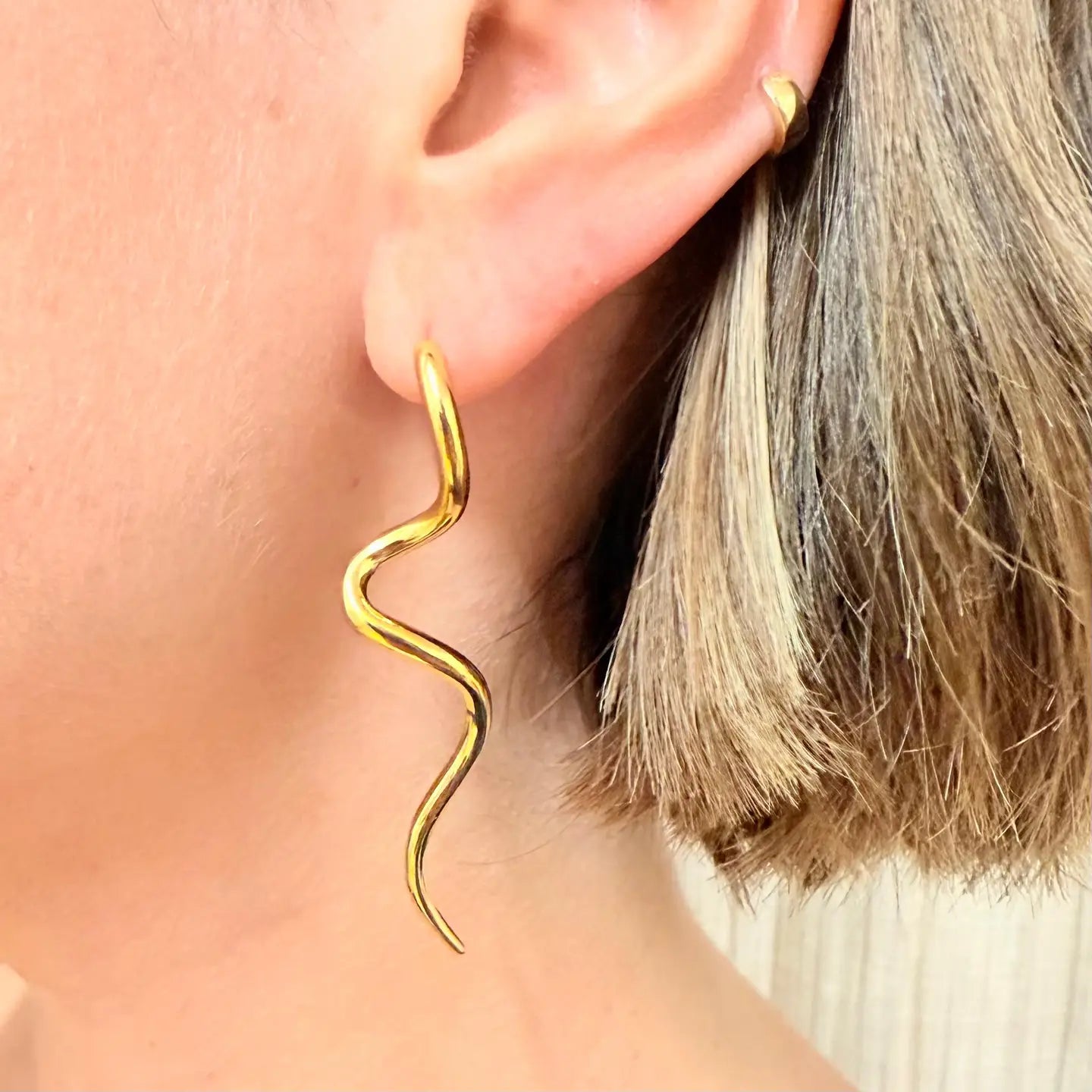 Everyday Gold Statement Swirl Earrings