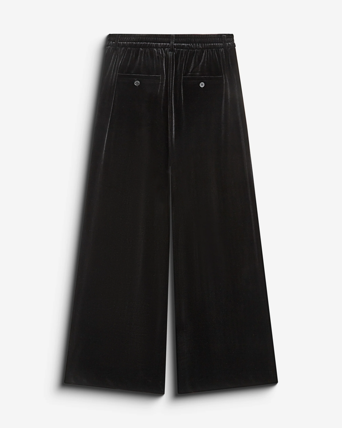 WIDE-LEG VELVET TAILORED PANTS BLACK BENSON