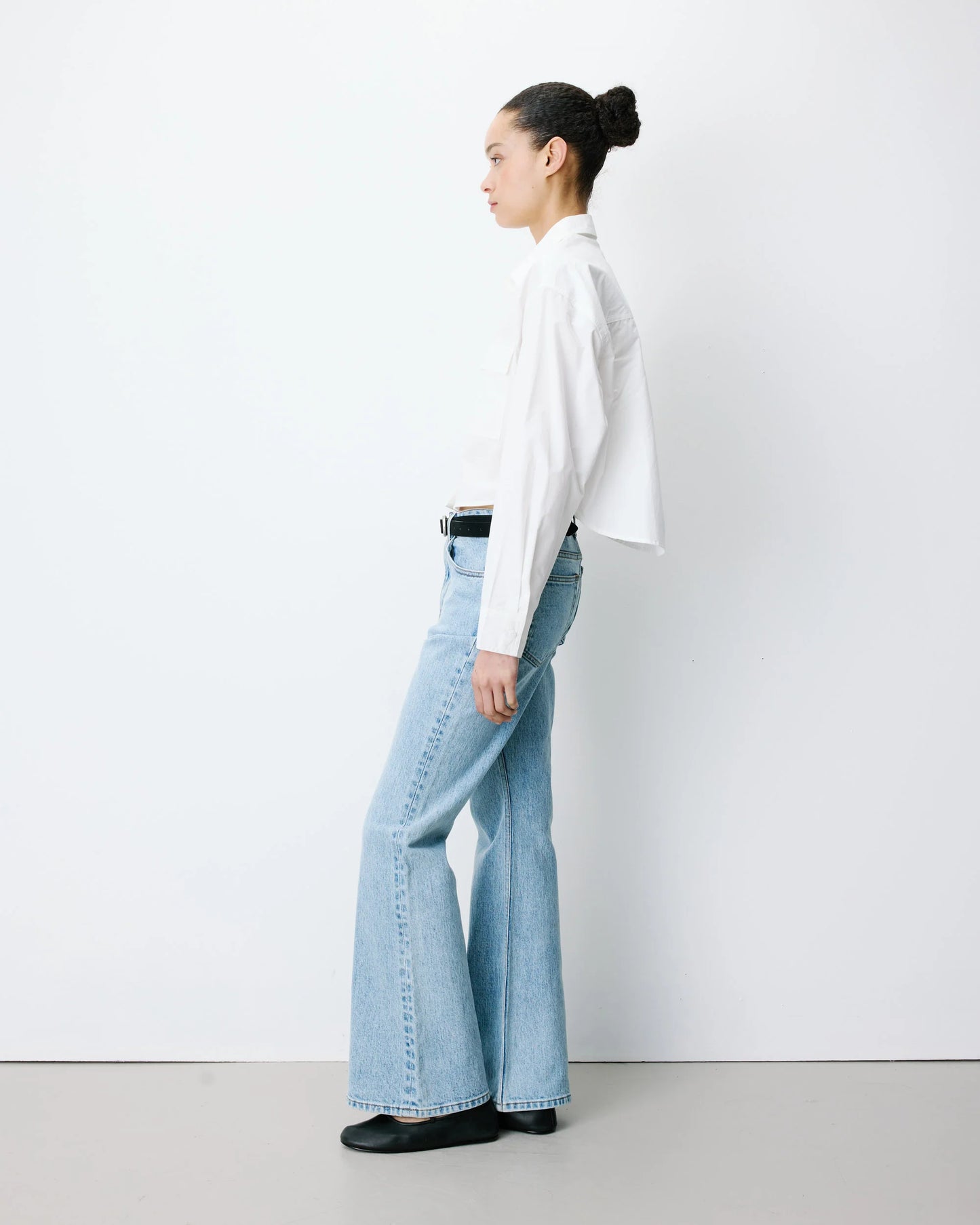 AZELLE BOXY CROPPED SHIRT IVOIRE