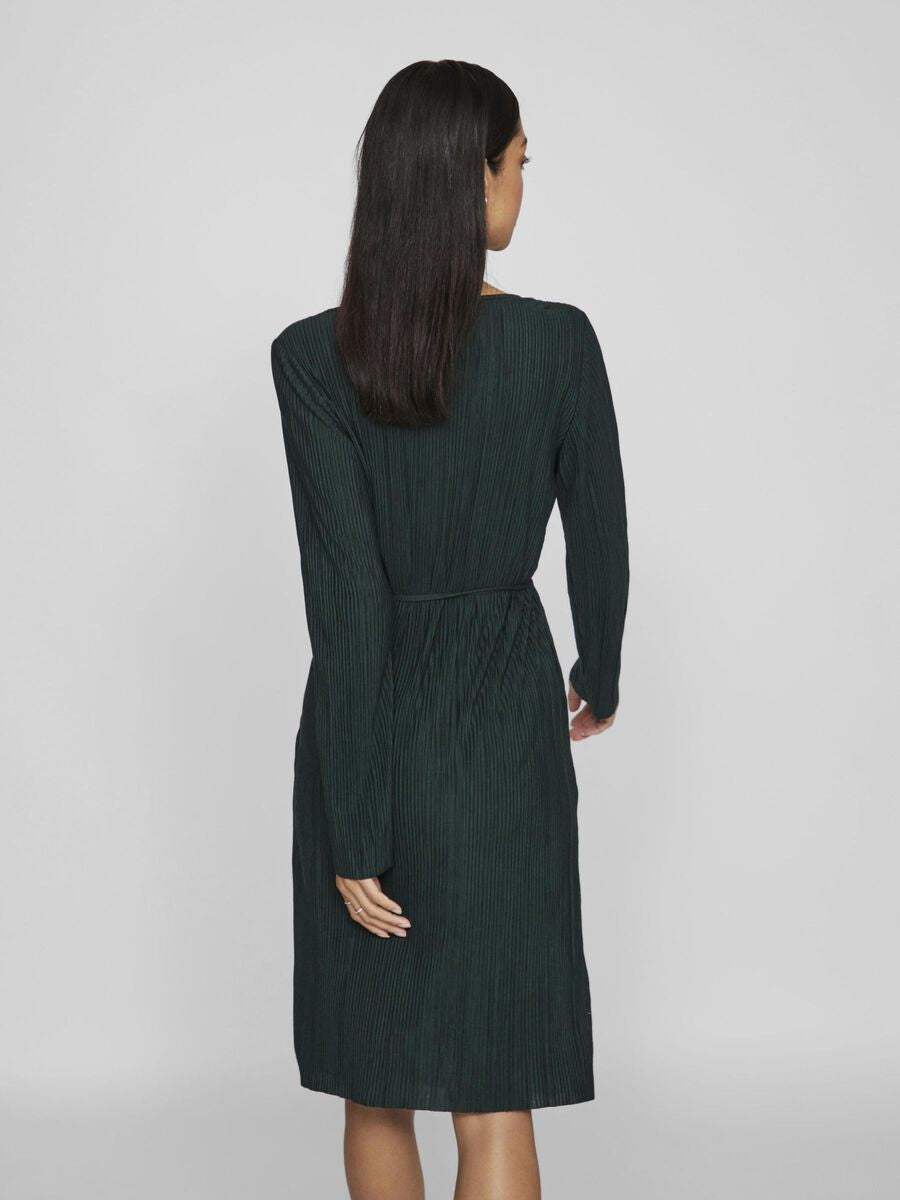 VIPLISA V-NECK MIDI DRESS
