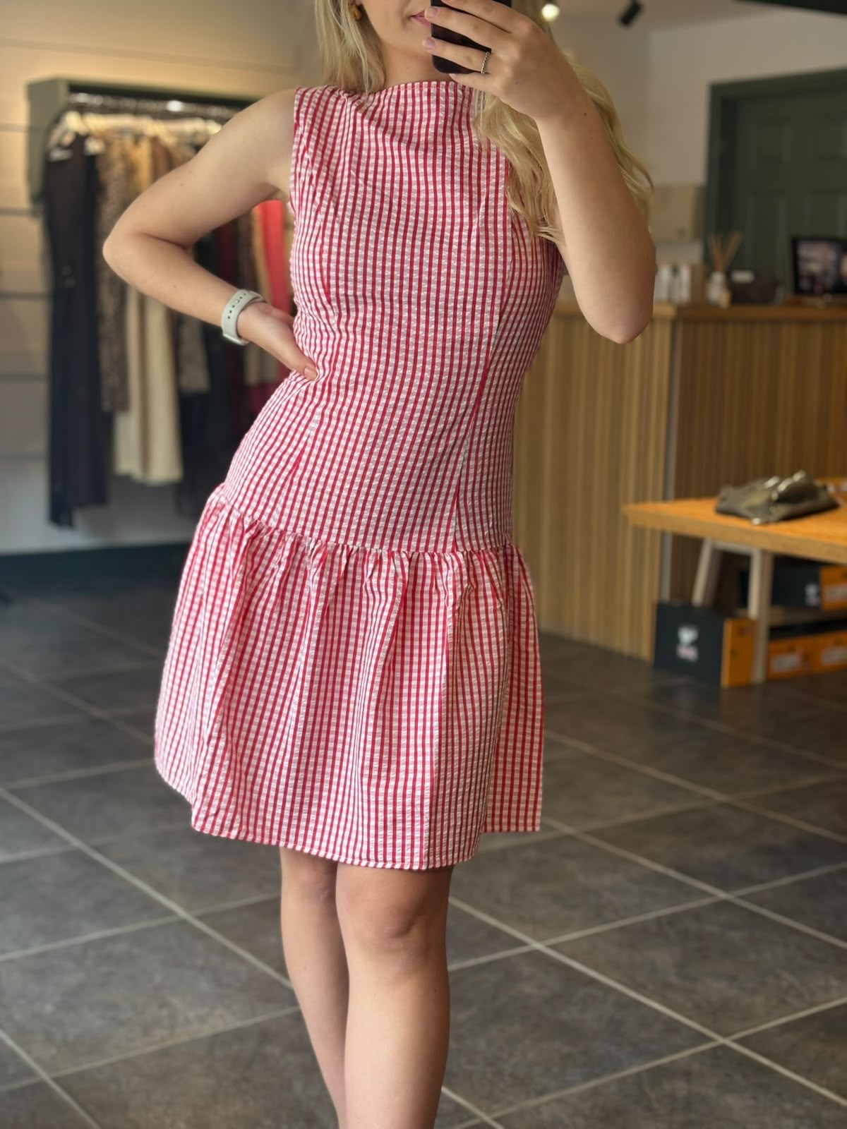 VITERNI BOATNECK SHORT DRESS