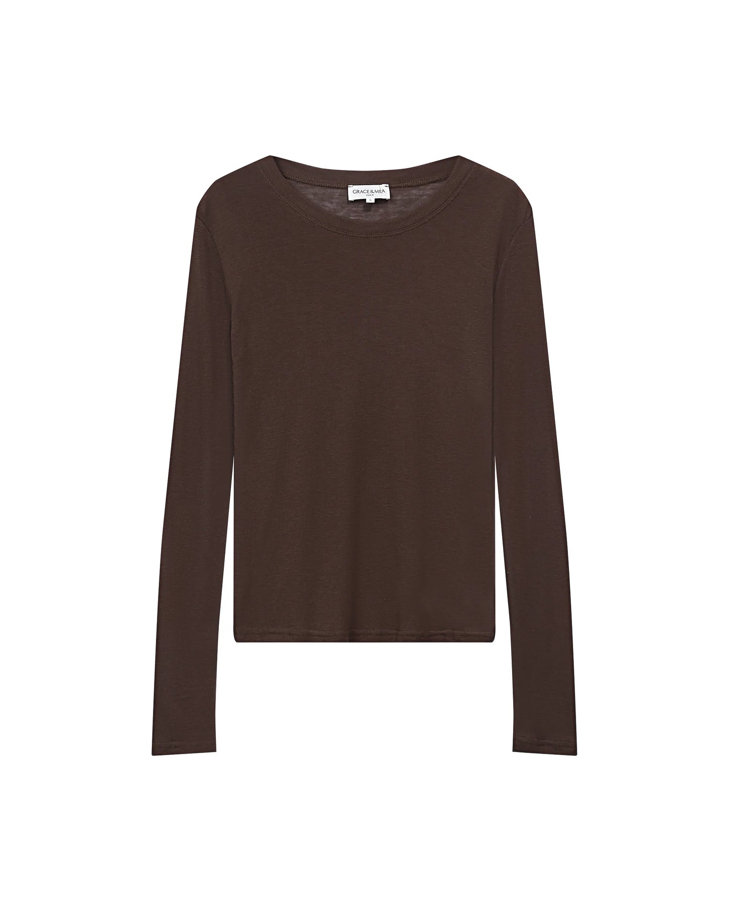 TONI BROWN SHEER JERSEY TOP