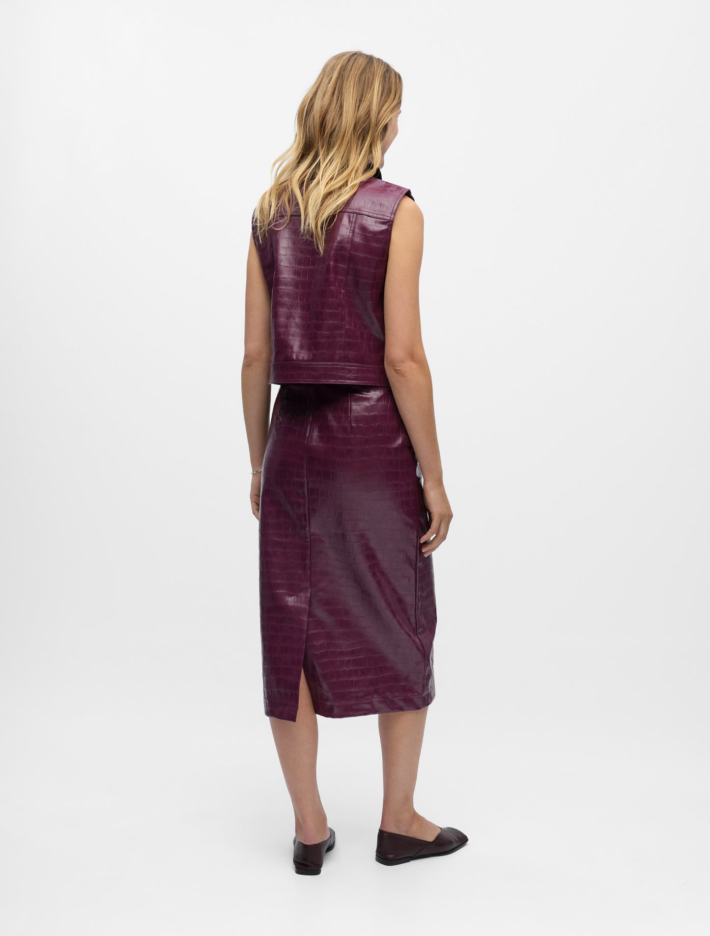 OBJSALVA HW PENCIL PU SKIRT
