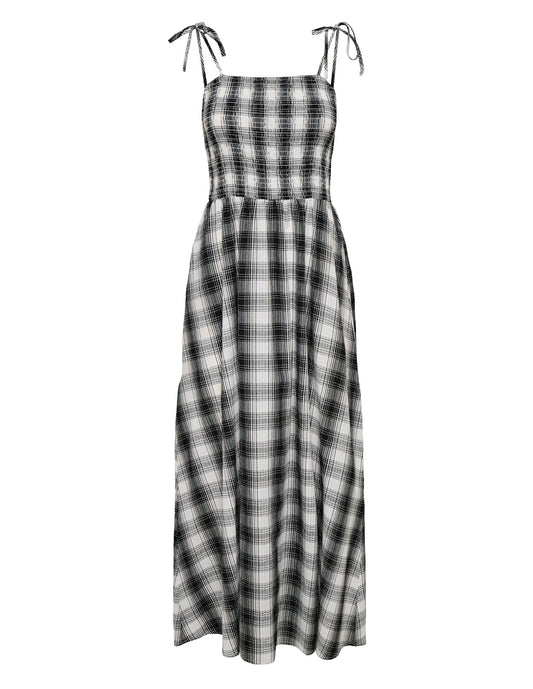 ONLMADDY MAXI CHECK SMOCK DRESS