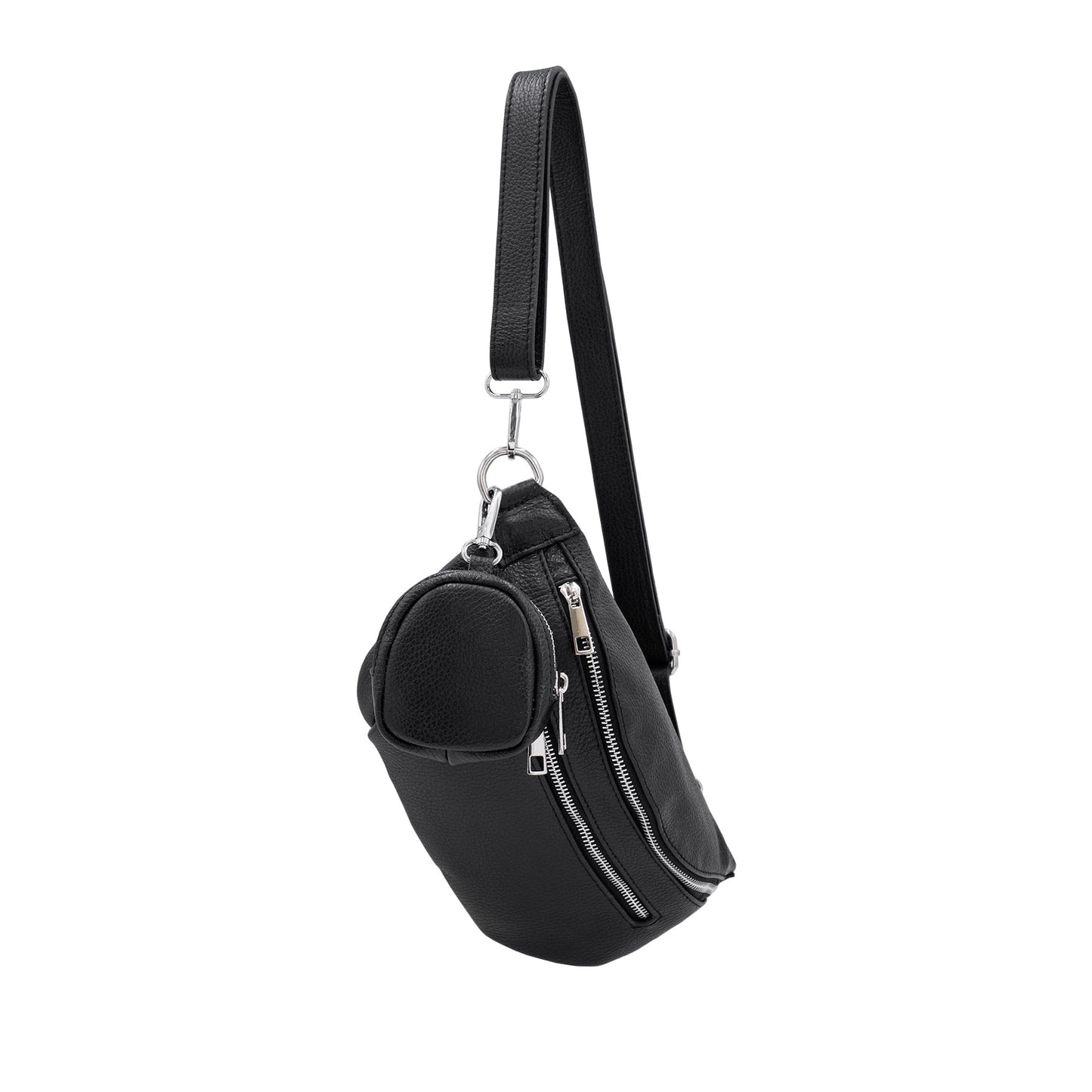 Leather Sling Bag with Purse Dusty Pink