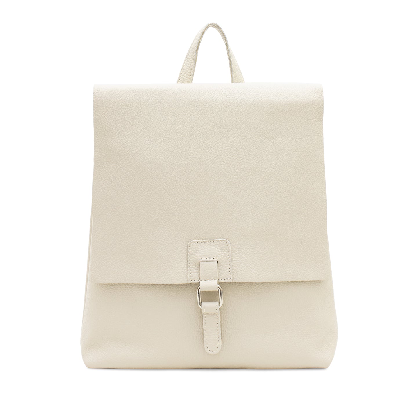 Leather Square Buckle Backpack Stone