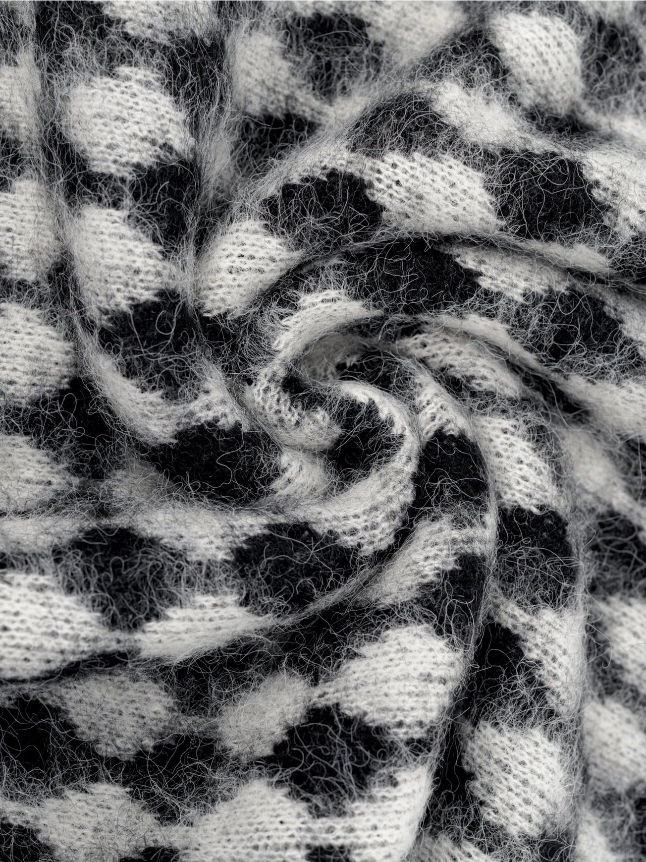 Lozenge Jacquard Long Knit Sweater