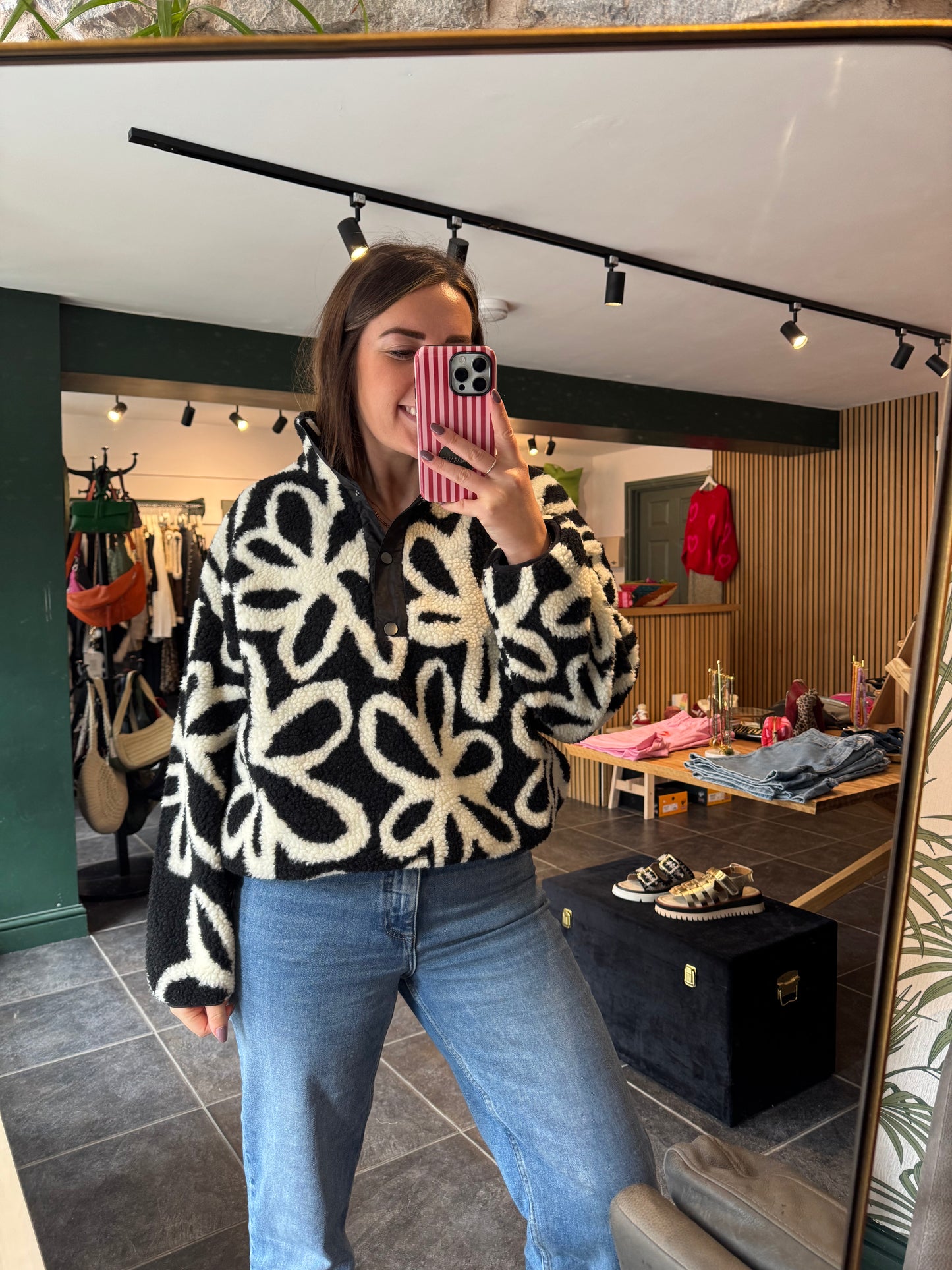 ONLAMY AOP TEDDY JACKET