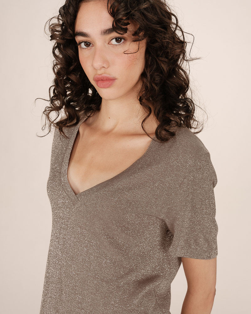 STARDUST TEE SHIRT GREIGE