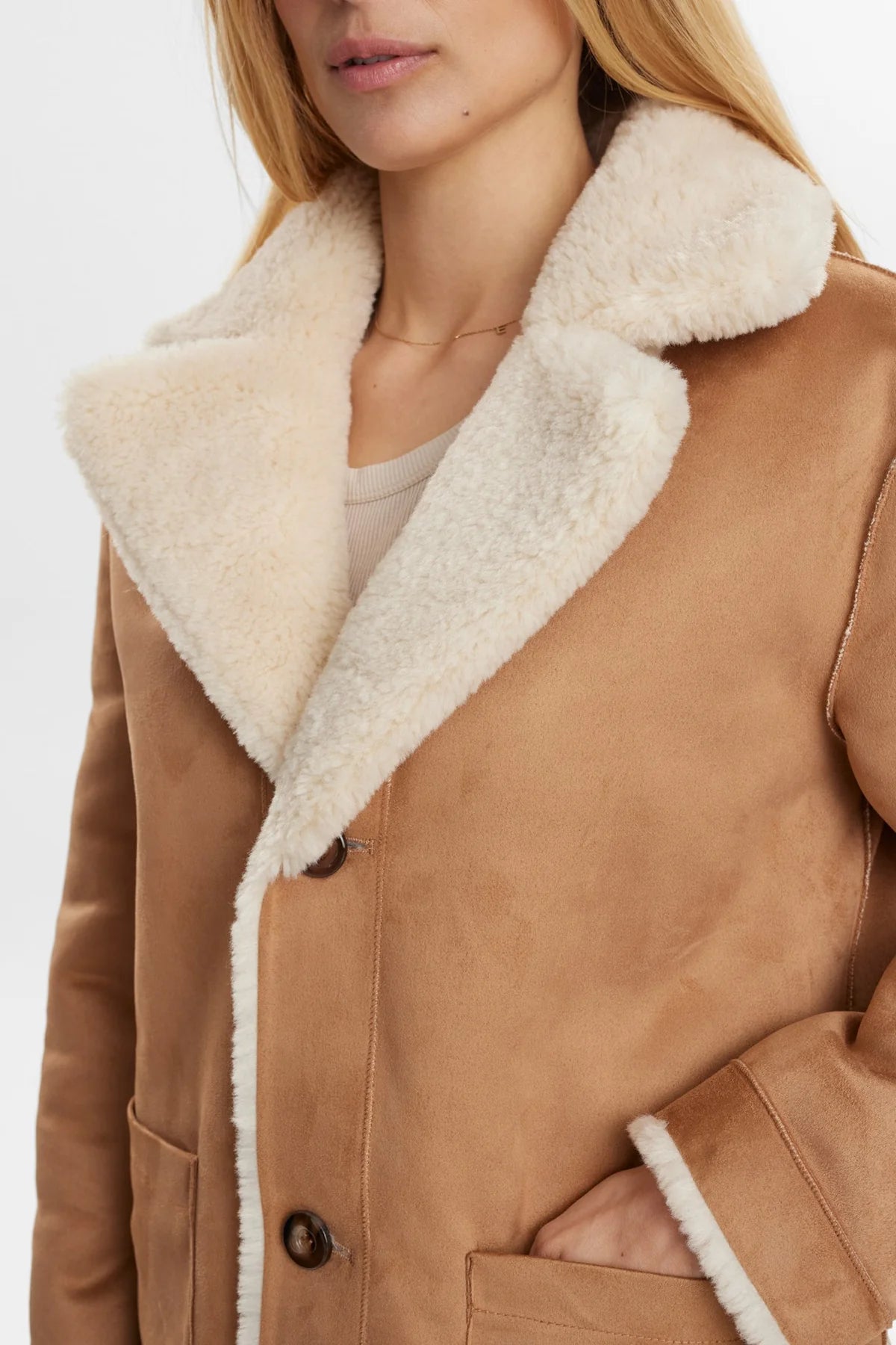 NUELLIOT REVERSIBLE COAT - Cognac