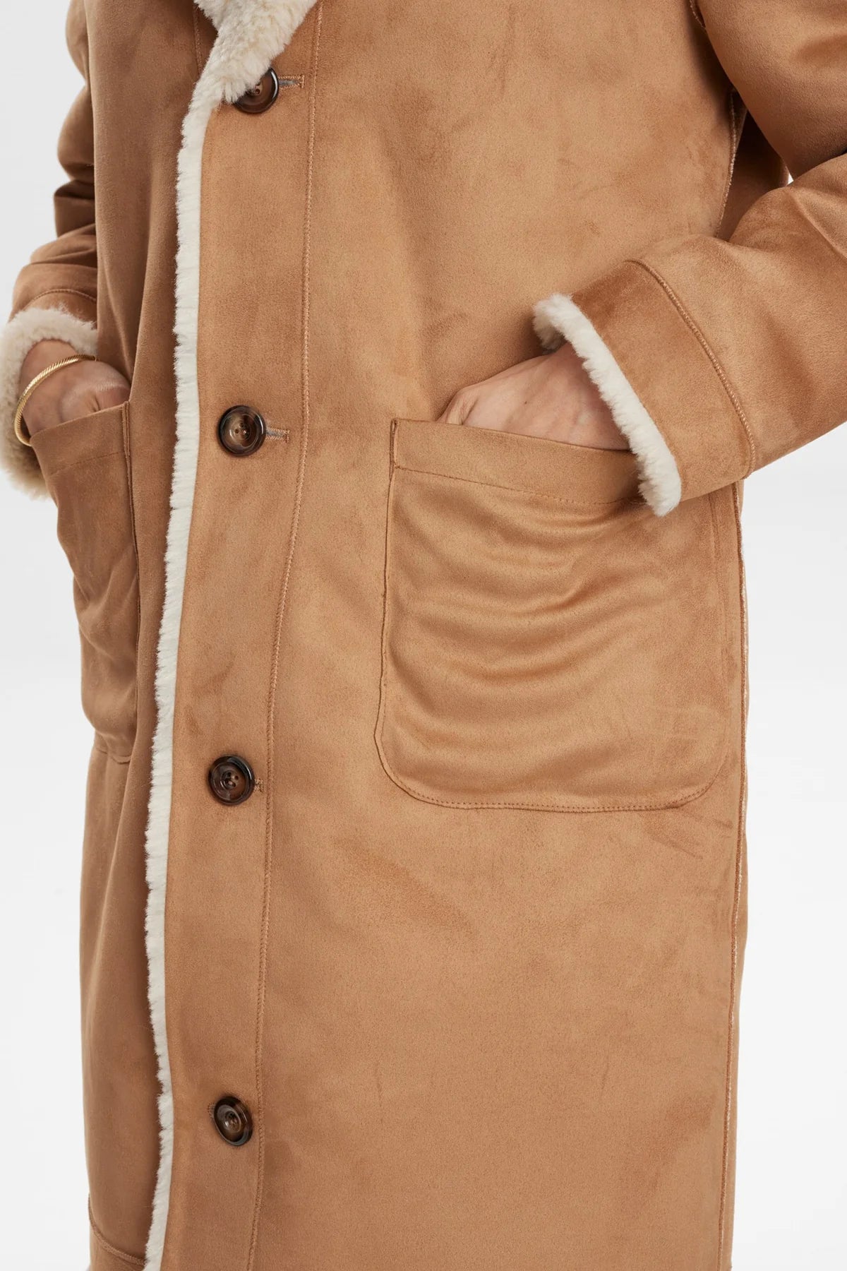 NUELLIOT REVERSIBLE COAT - Cognac