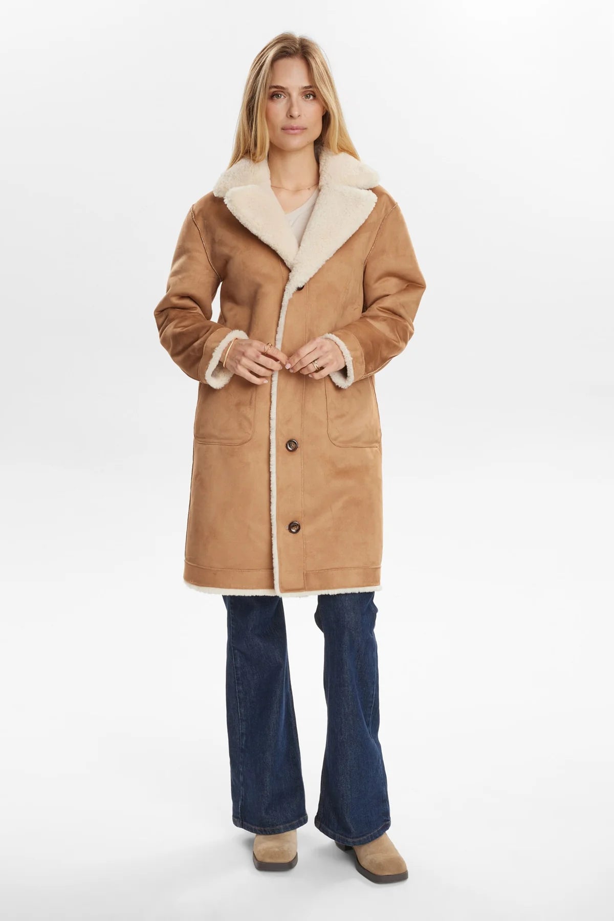 NUELLIOT REVERSIBLE COAT - Cognac