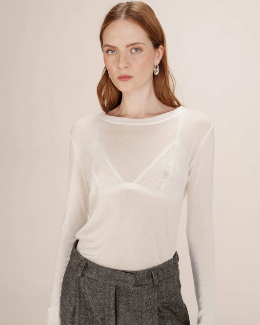 TONI IVORYSHEER JERSEY TOP