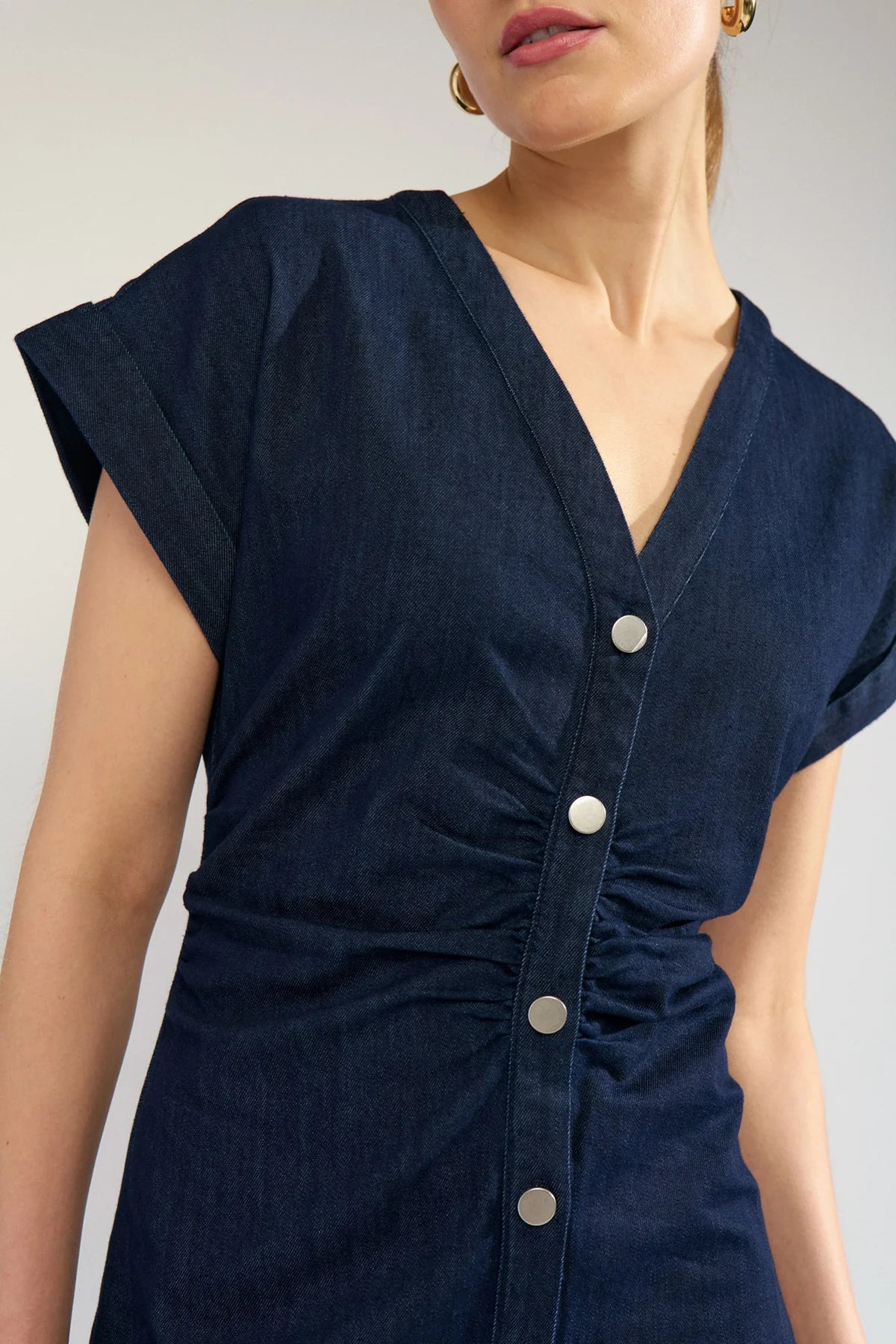NUALETTA DRESS - Dark Blue Denim