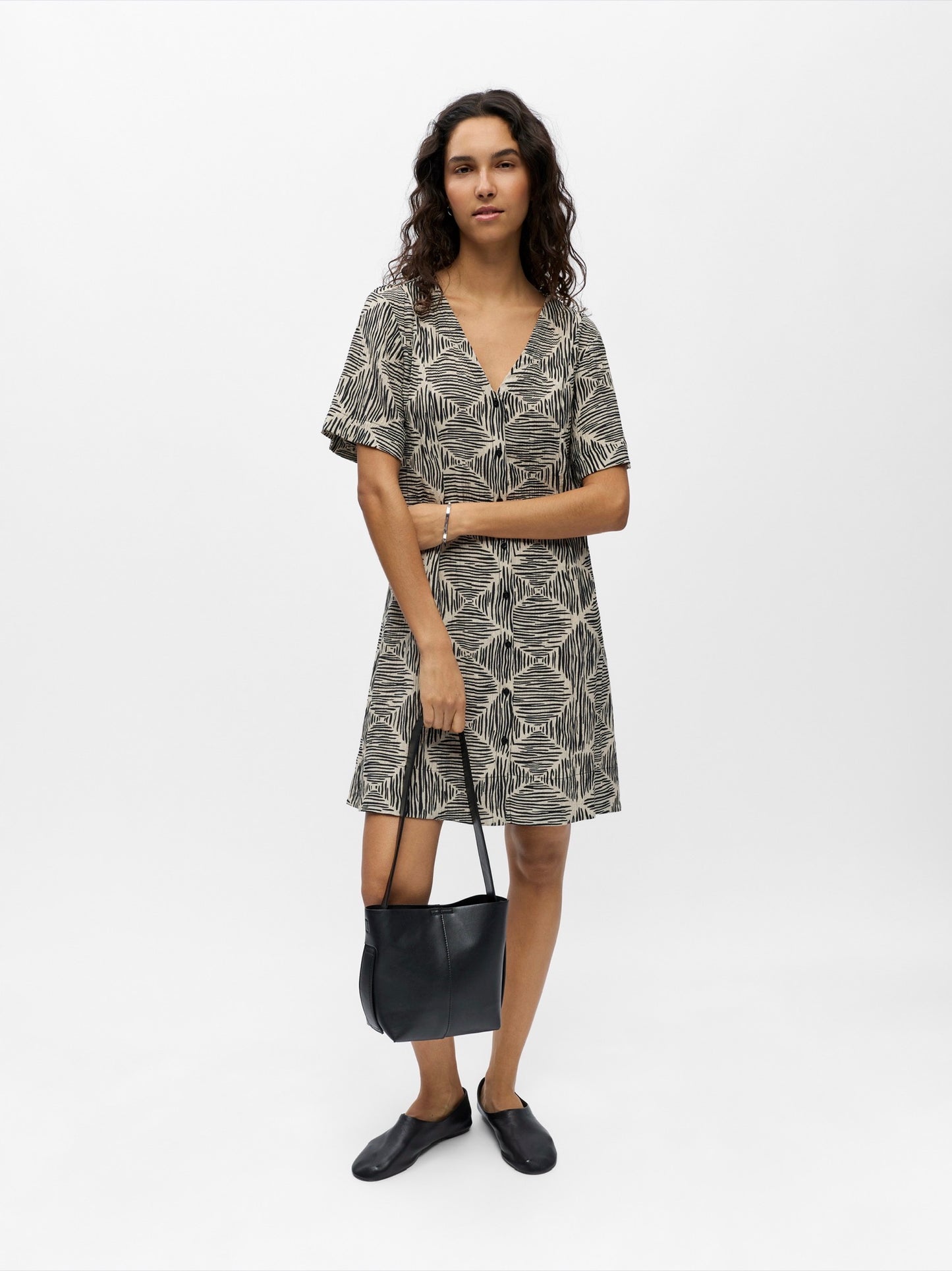 OBJNAJA V-NECK SHORT DRESS