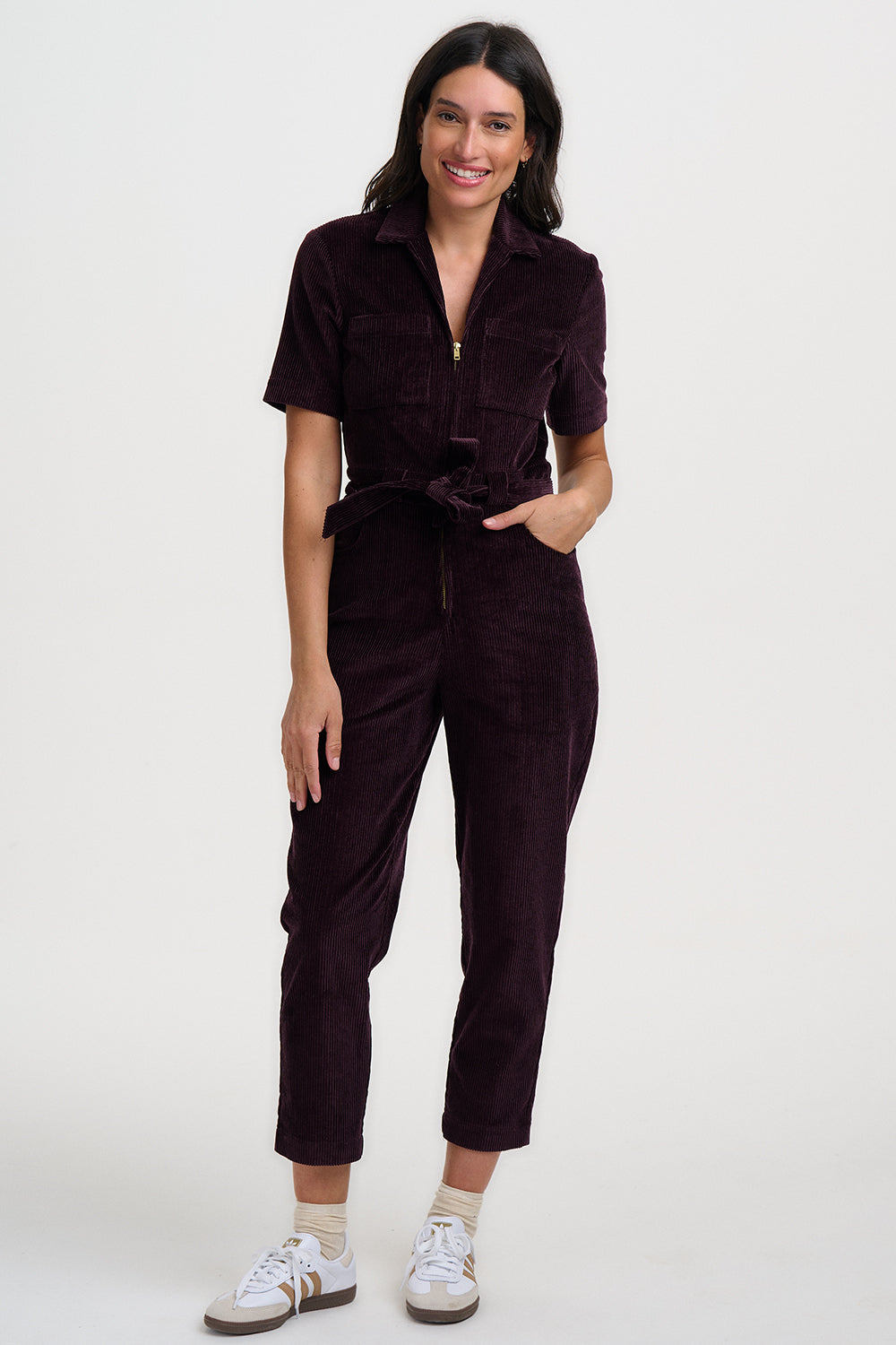 Meredith Boilersuit - Dark Plum