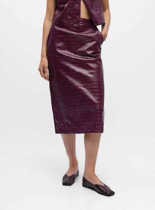 OBJSALVA HW PENCIL PU SKIRT
