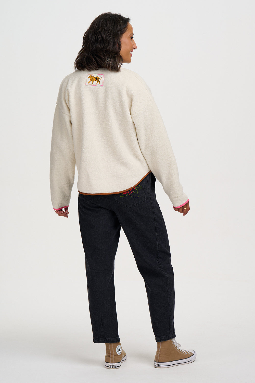 Alana Button Fleece - Off White