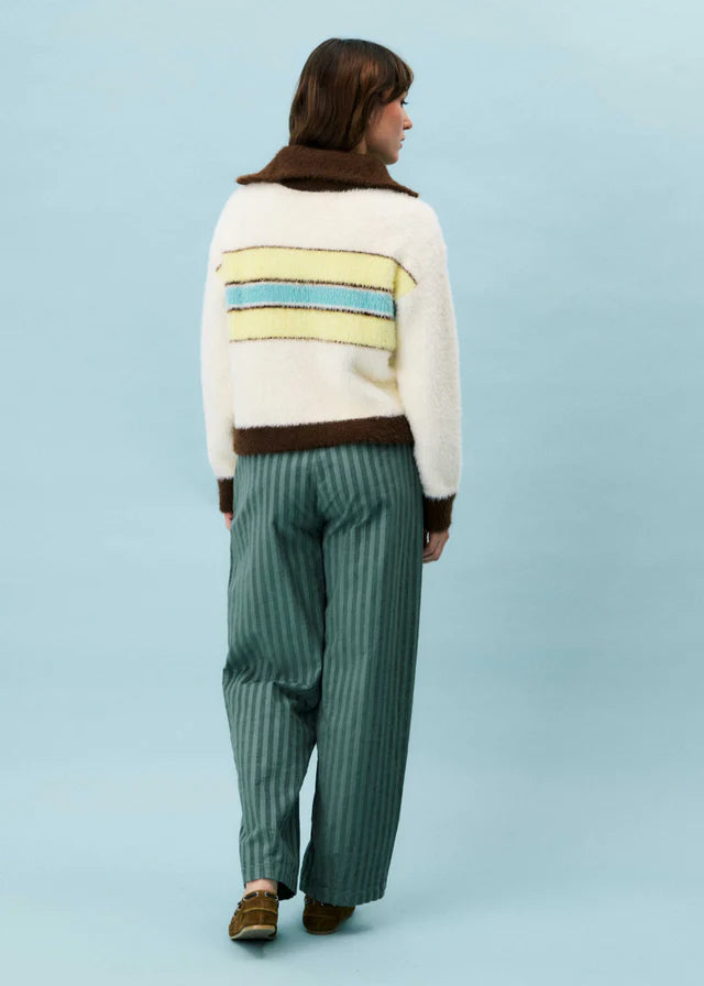 SYLVAINE TROUSERS, WATER GREEN