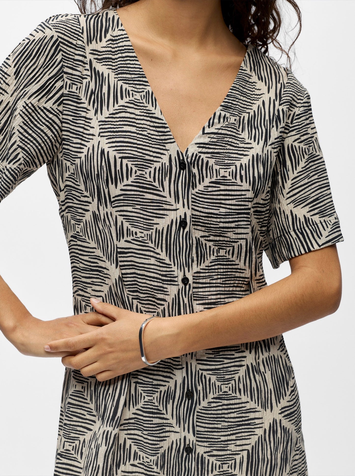 OBJNAJA V-NECK SHORT DRESS