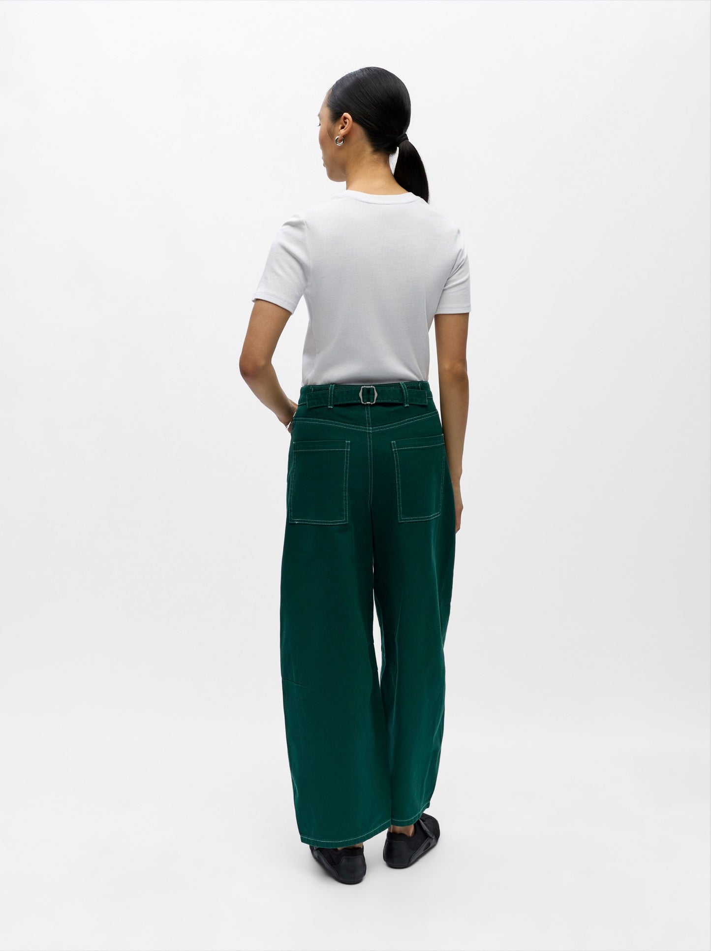 OBJMIO ANDREA MW CROPPED TWILL JEANS