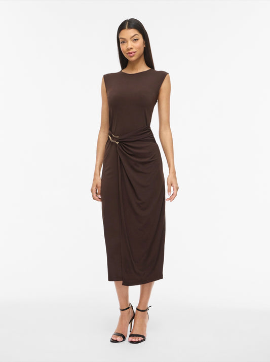VIJUSTINE O-NECK MIDI DRESS