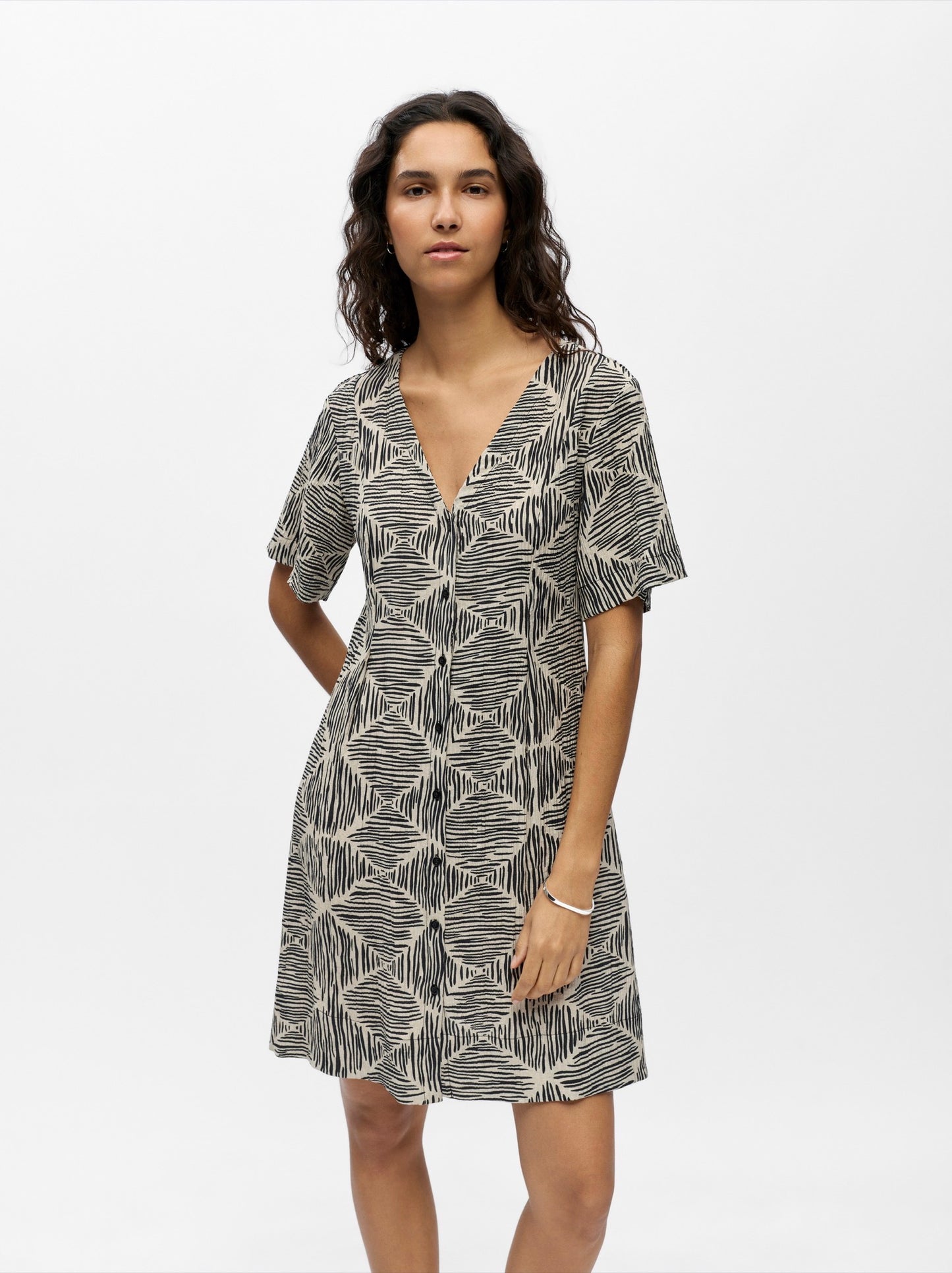 OBJNAJA V-NECK SHORT DRESS