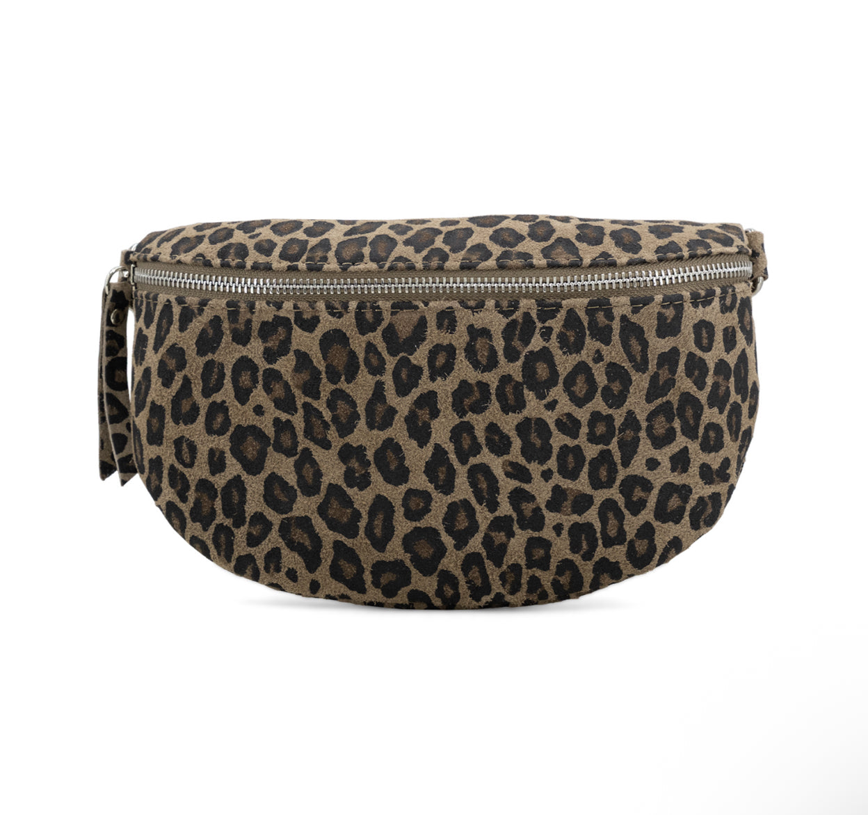 Suede Leather Medium Bum Bag Taupe