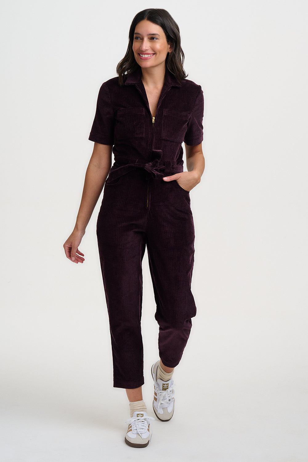 Meredith Boilersuit - Dark Plum