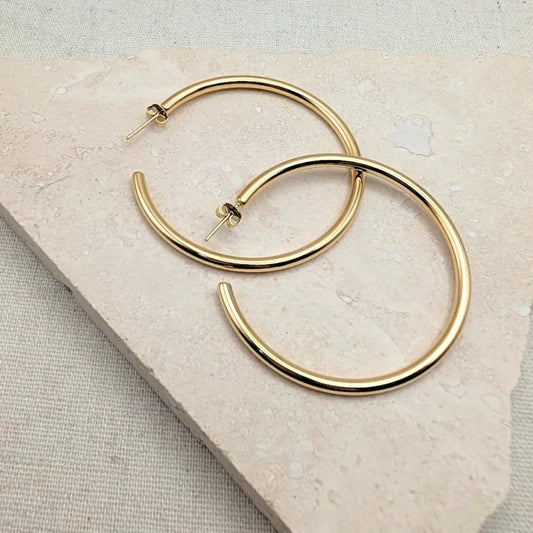 Everyday Large Classic Gold Hoops