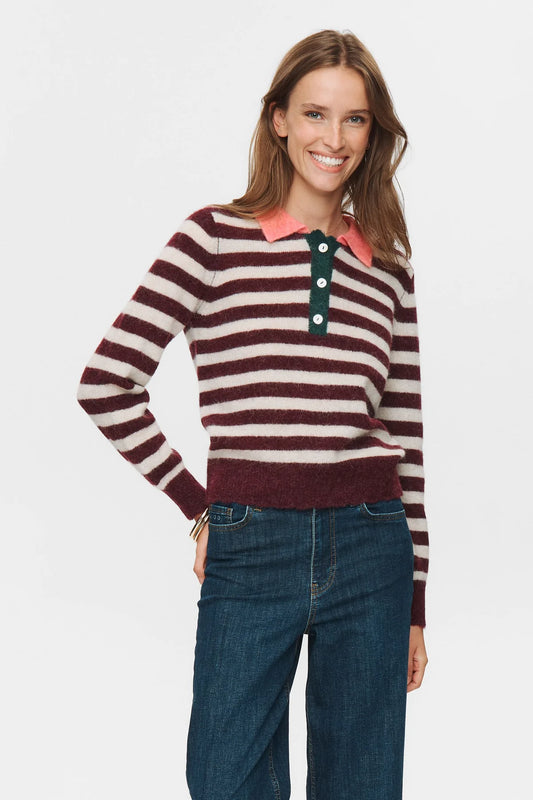 NUCIARA RIETTE STRIPE PULLOVER