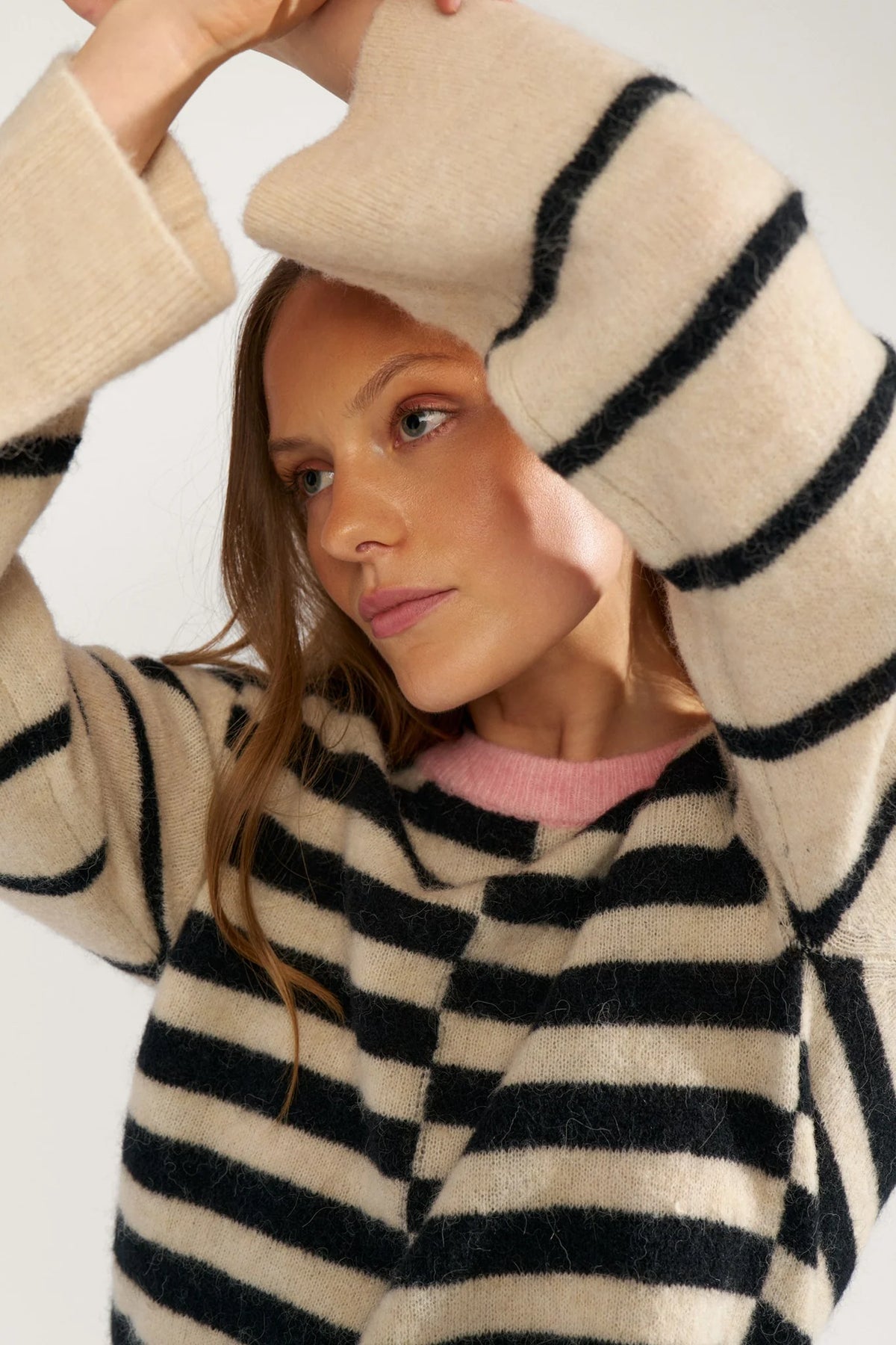 NURIETTE BLOCK STRIPE PULLOVER