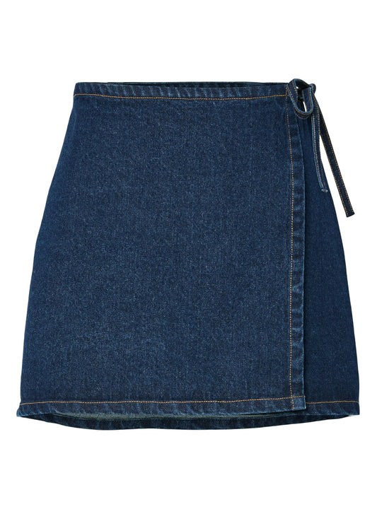 PCFLORA MW WRAP DENIM SKIRT