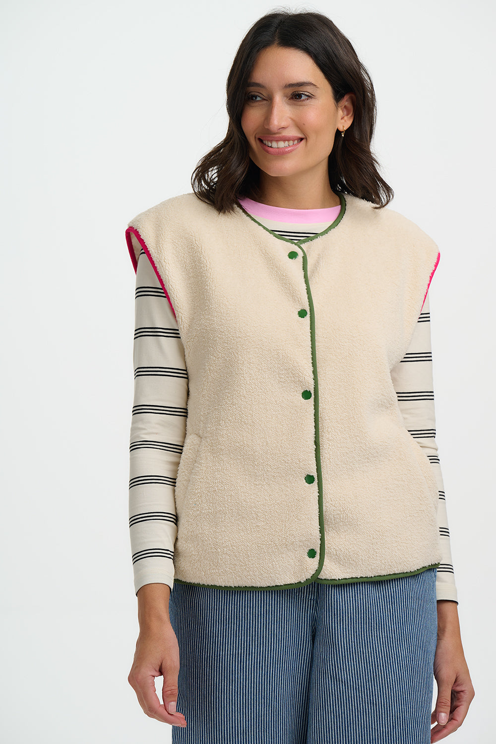Sophie Fleece Gilet - Oatmeal