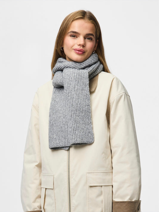 PCMILLA LONG SCARF GREY
