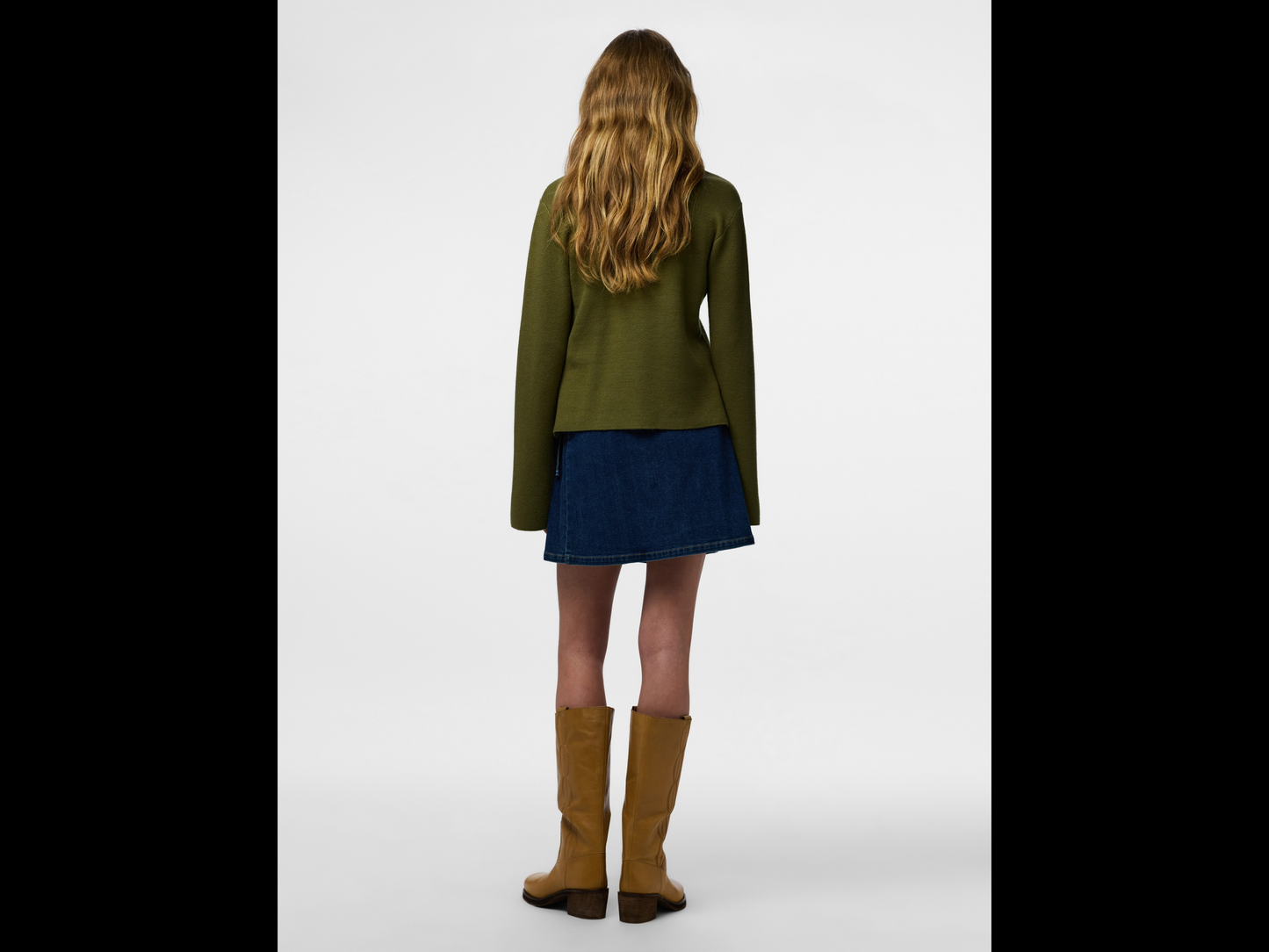 PCFLORA MW WRAP DENIM SKIRT