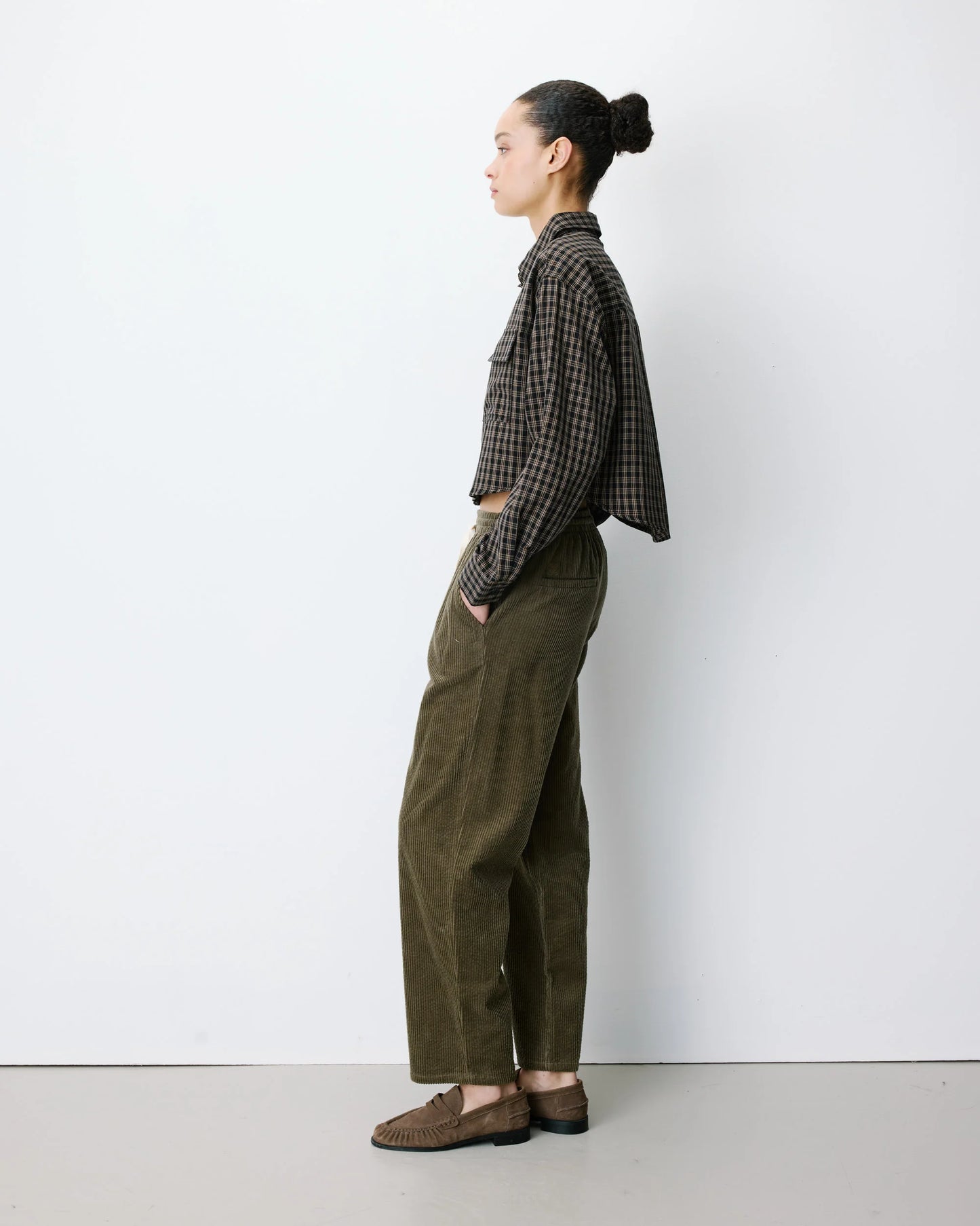 AZELLE BOXY CROPPED SHIRT