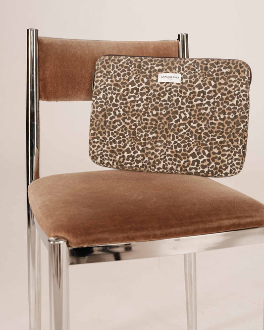 LAPTOP SLEEVE LEOPARD SHERRY