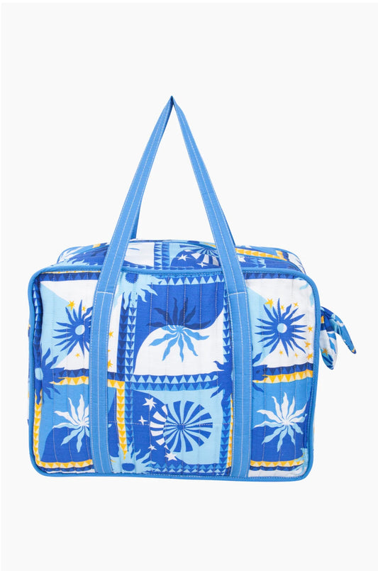 Tropical Sun Double Handle Tote Bag in Blue