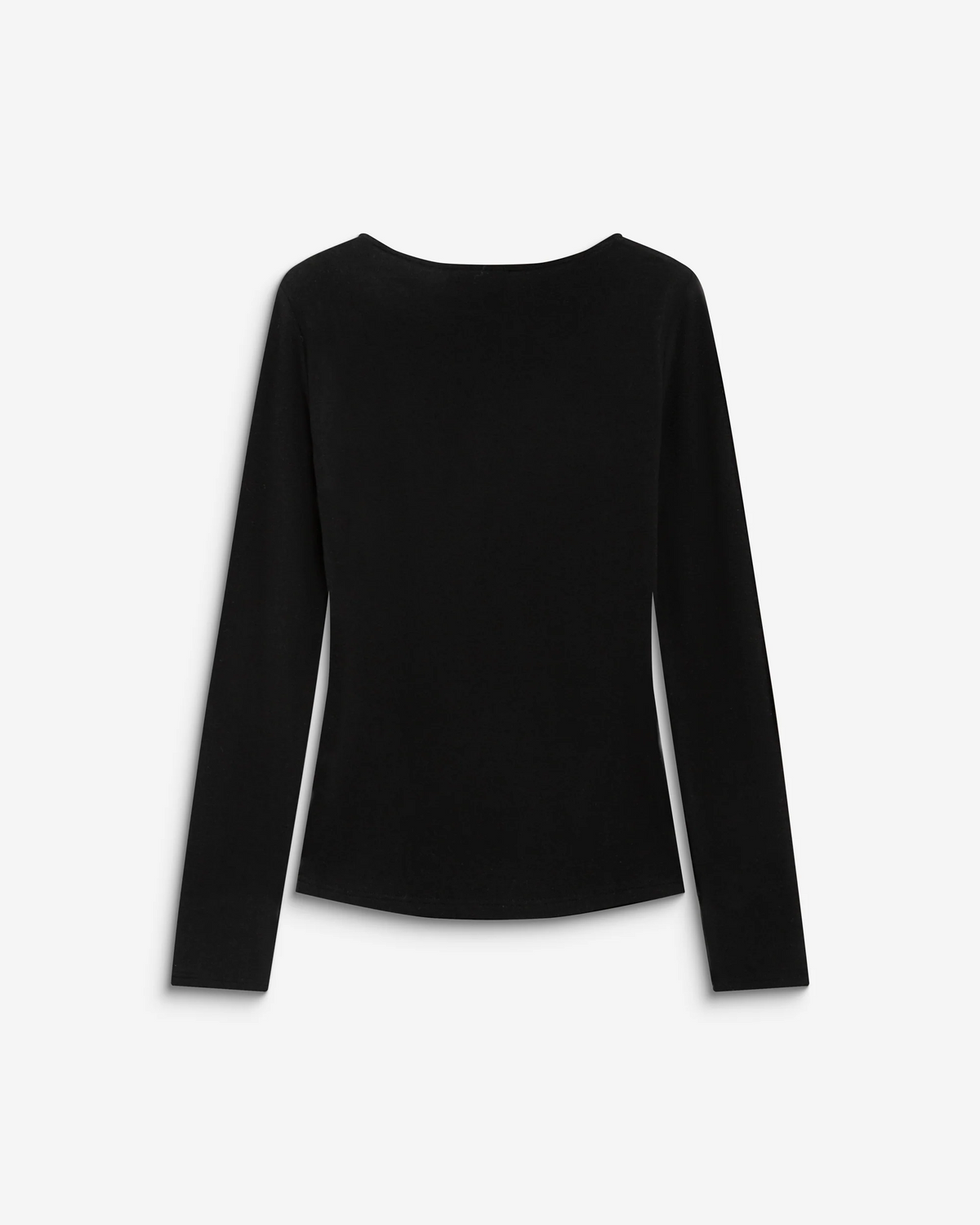 LONG-SLEEVE DRAPED TOP BLACK BIJOU
