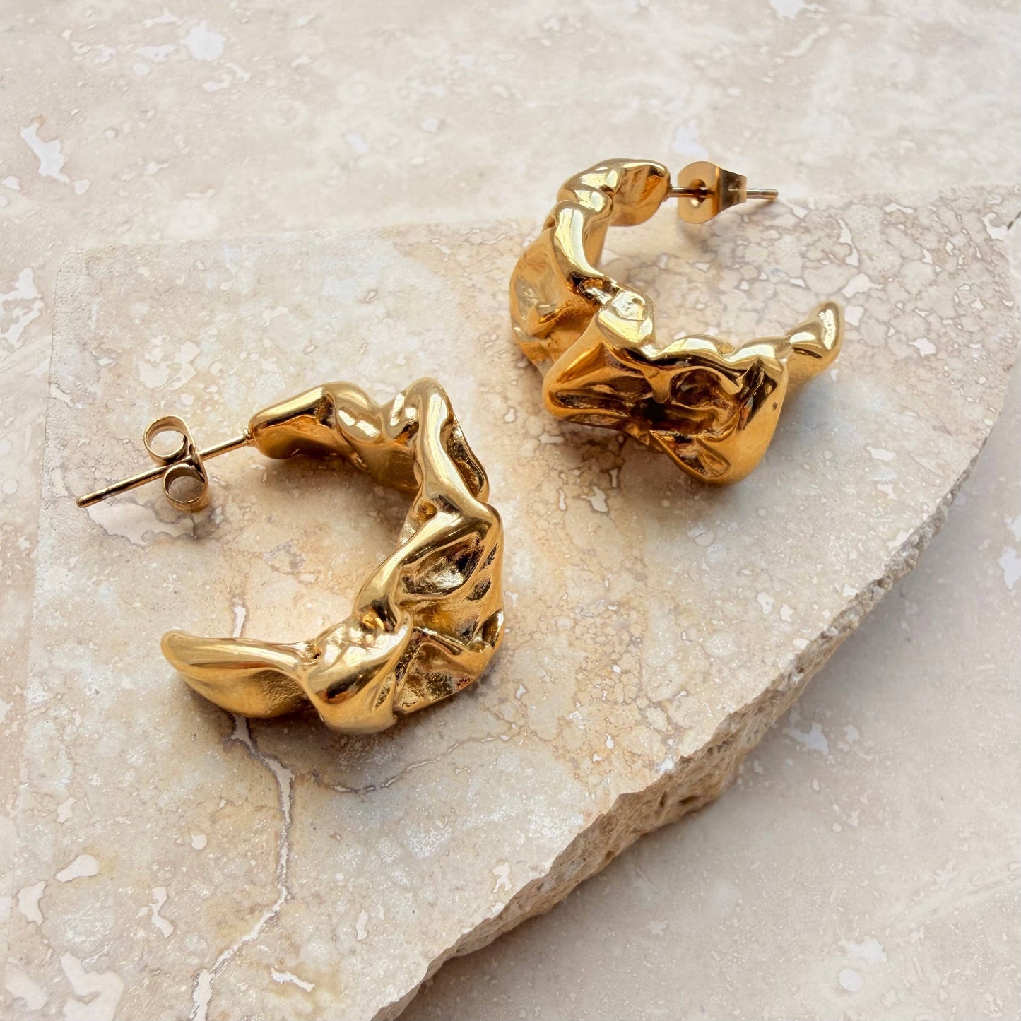 Everyday Gold Scrunch Earrings
