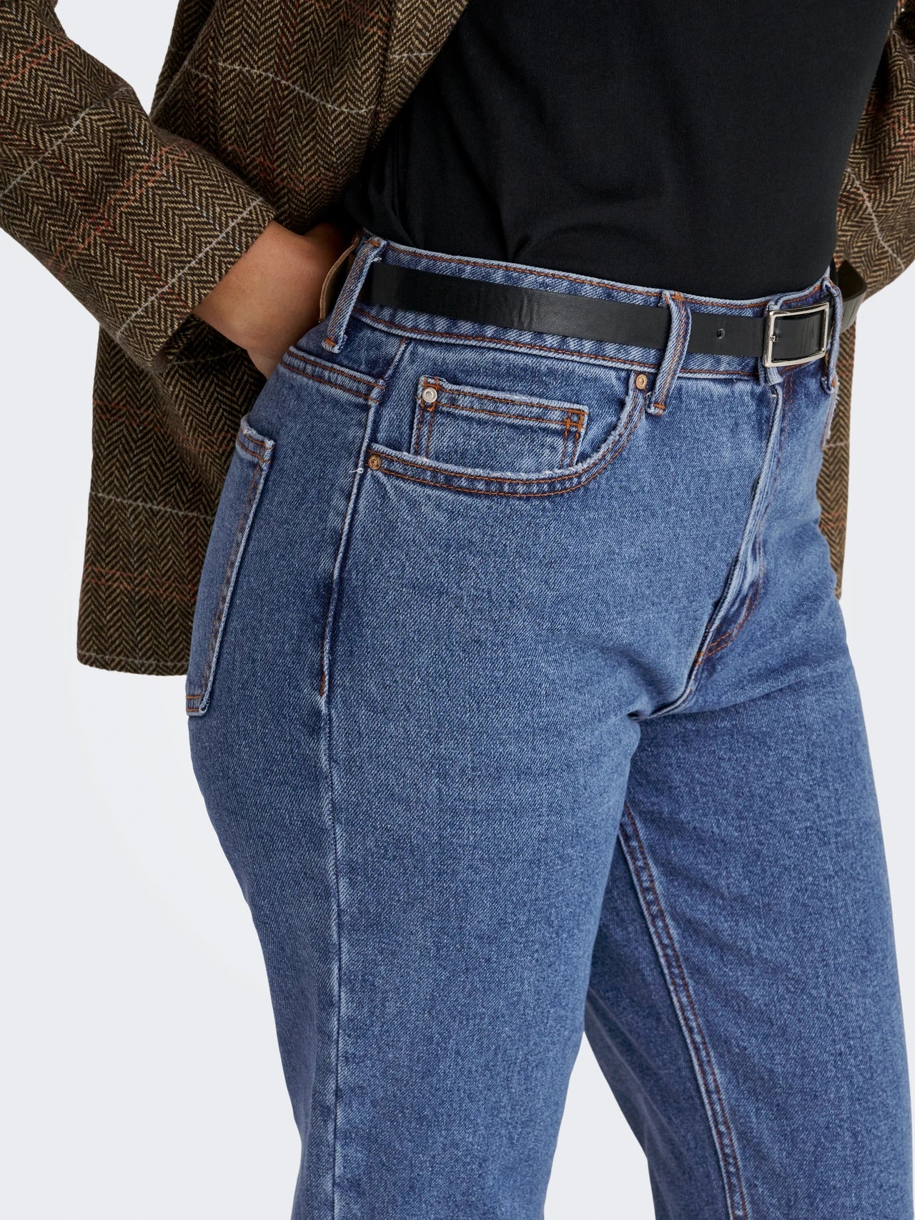 ONLEMILY HIGH WAIST STRAIGHT FIT DARK BLUE