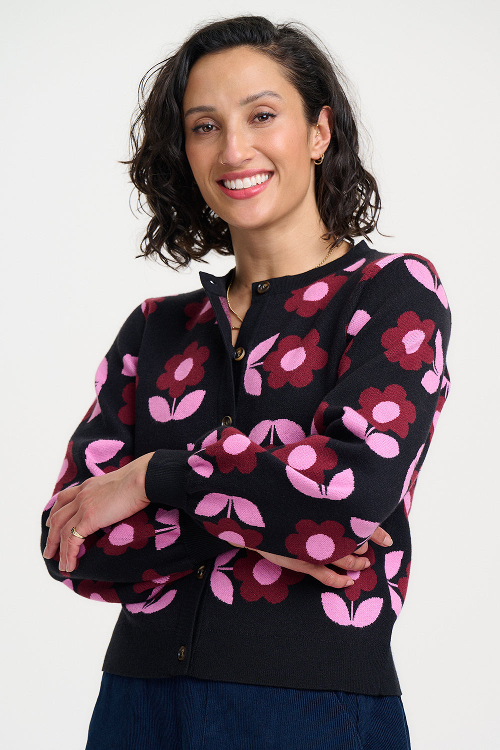 Venetia Cardigan - Black, Mod Daisy