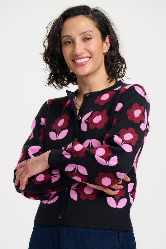 Venetia Cardigan - Black, Mod Daisy