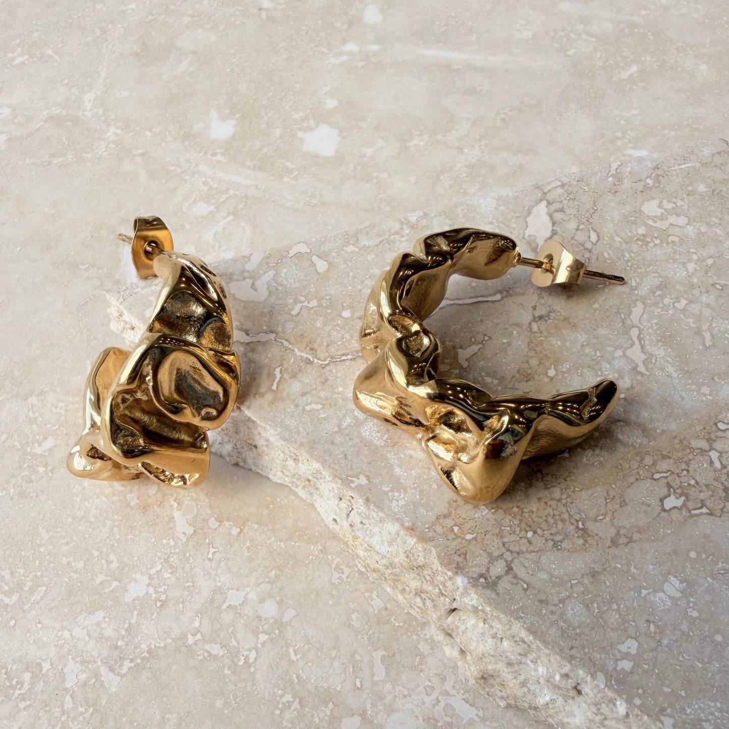 Everyday Gold Scrunch Earrings